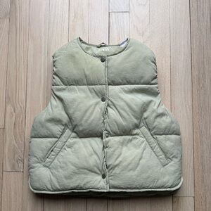 Zara Toddler Light Green Puffer Vest - Size 2-3